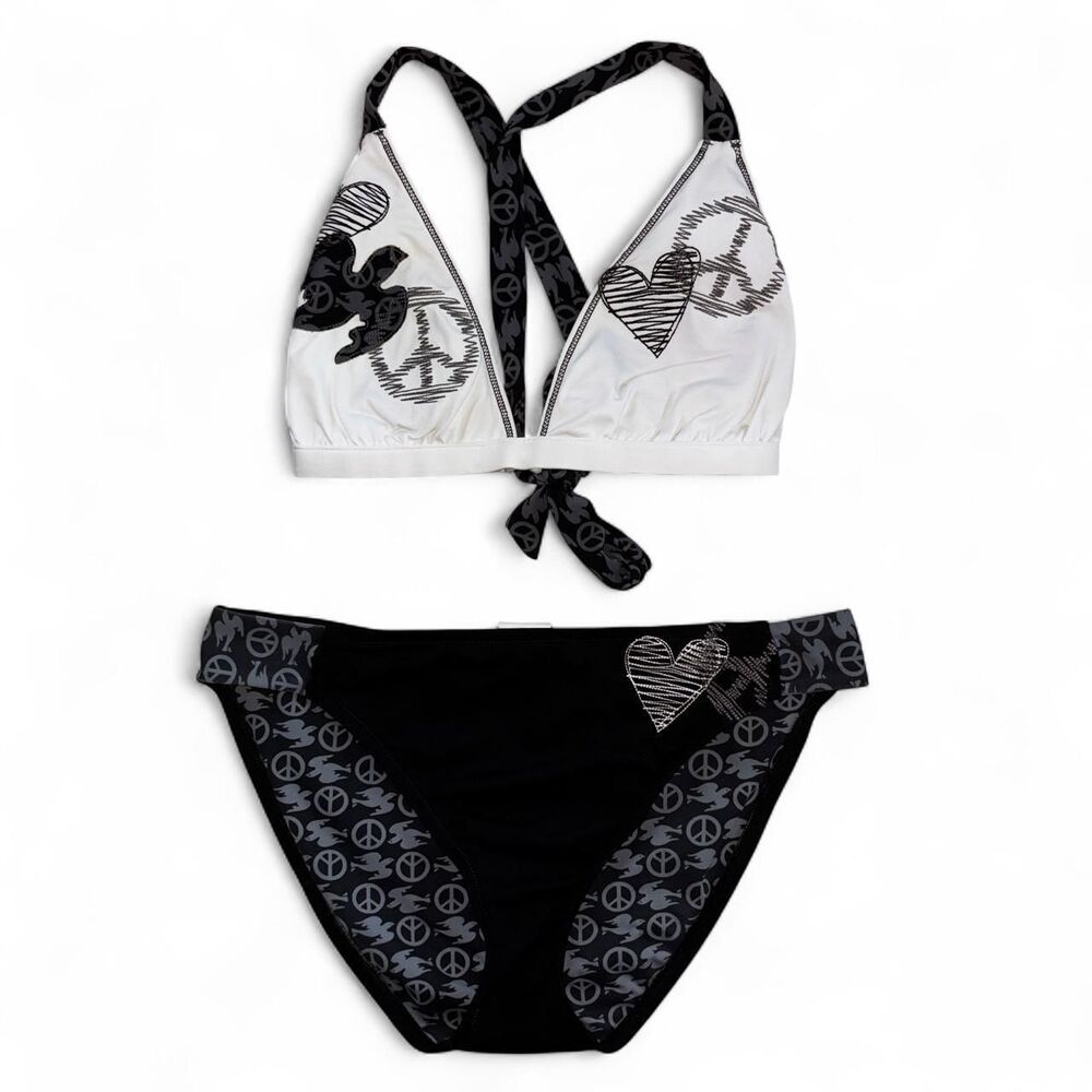 Lucky-brand Women's Black and White Bikinis-and-tankini-sets